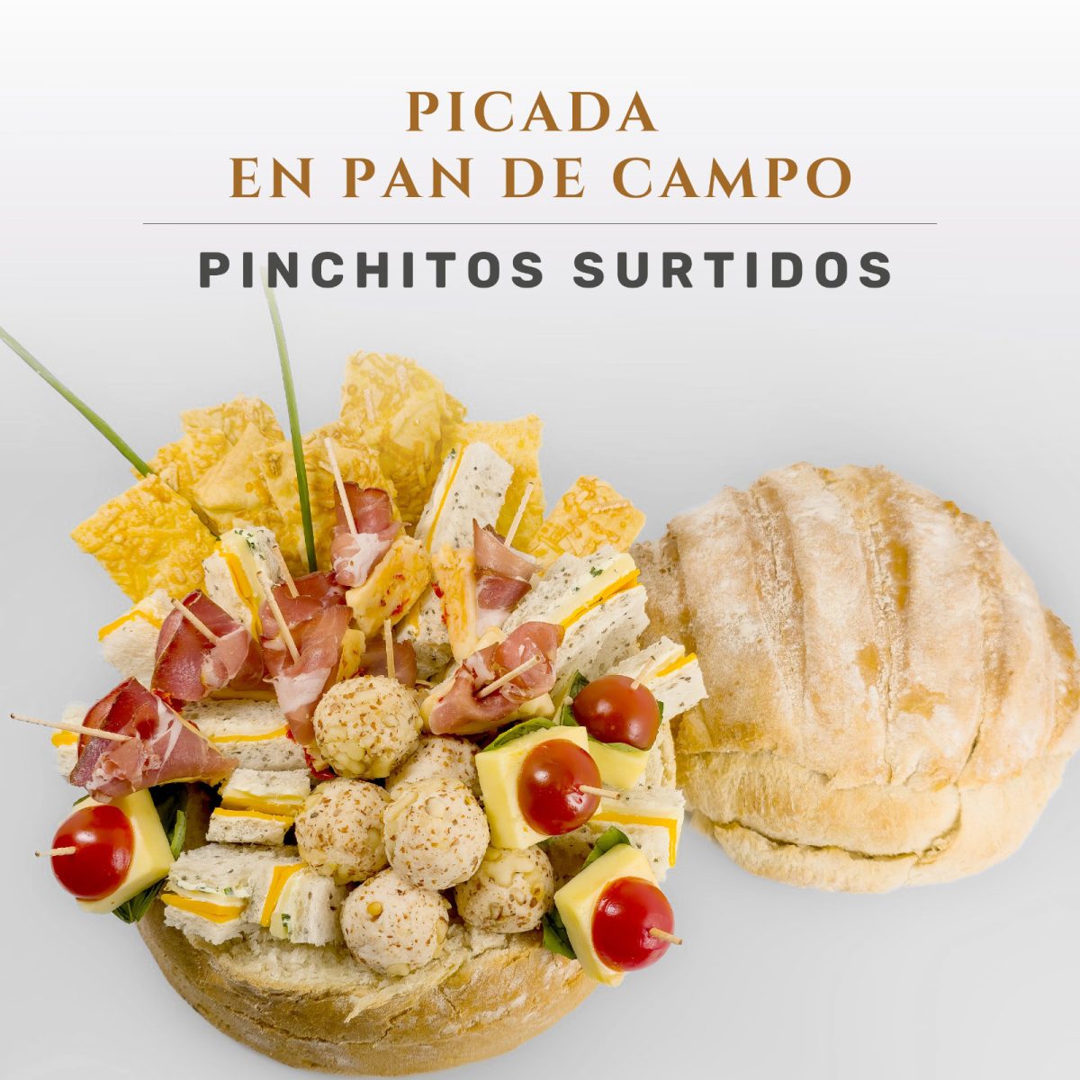 Picada de Pinchitos Surtidos en Pan de Campo